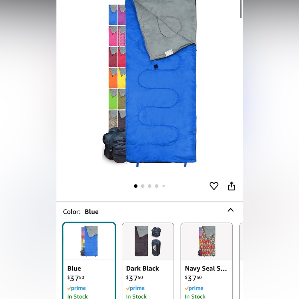 Kids blue sleeping bag. Used only once indoors